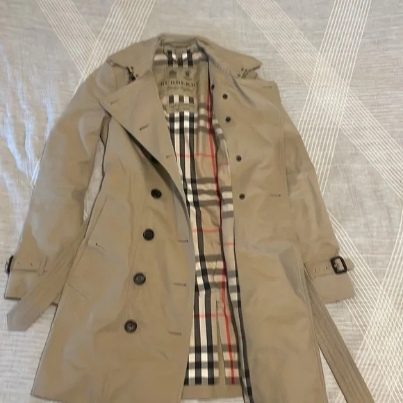 Mid length Burberry trench coat